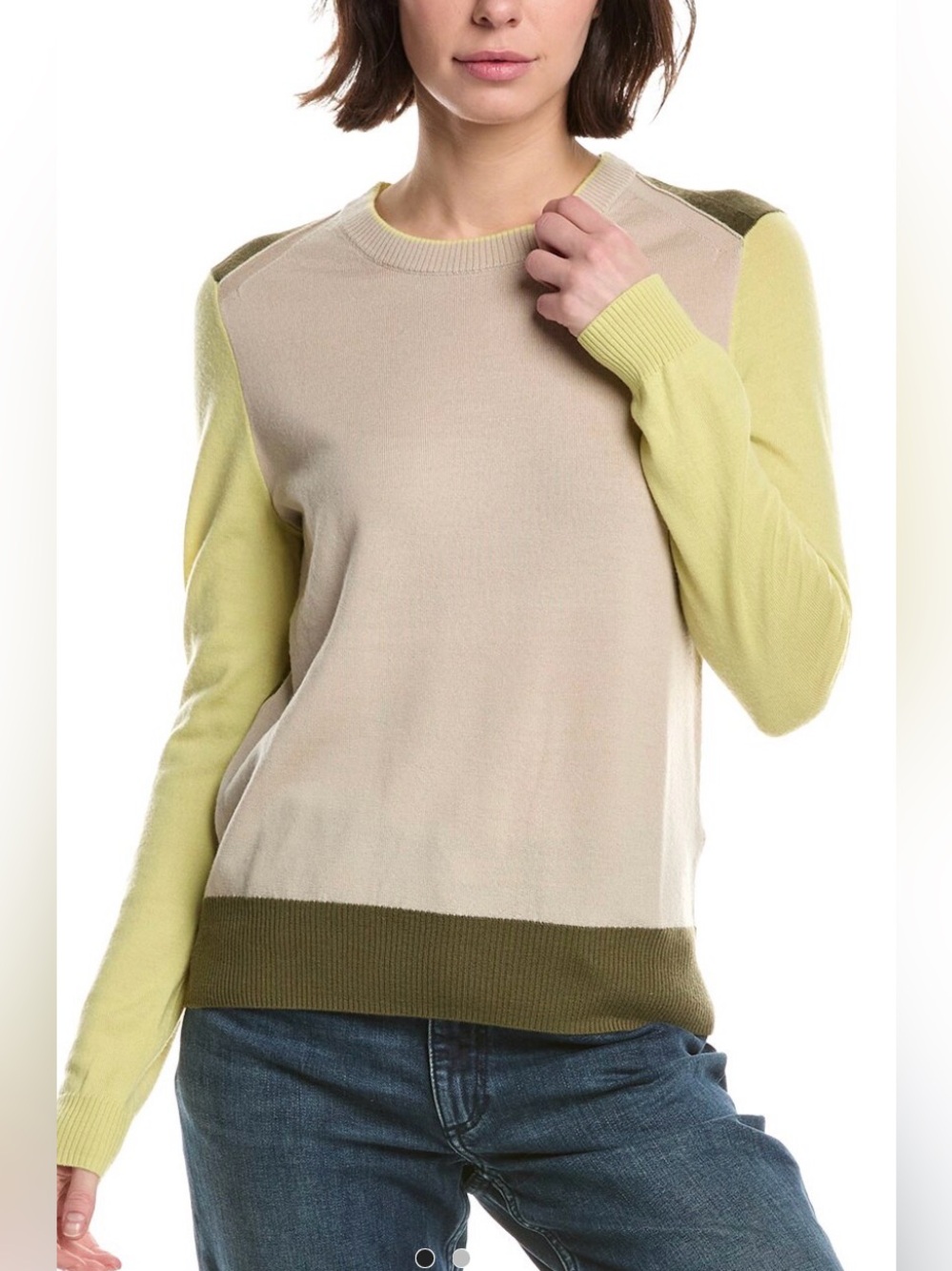 RAG & BONE Taron Color Block Crew Wool Sweater XXS NWT